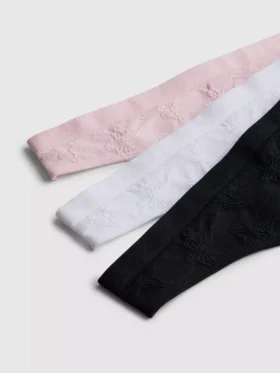 3pk seamless jacquard thongs