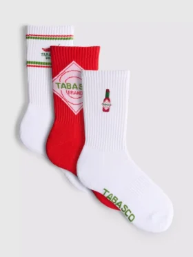 3pk tabasco socks