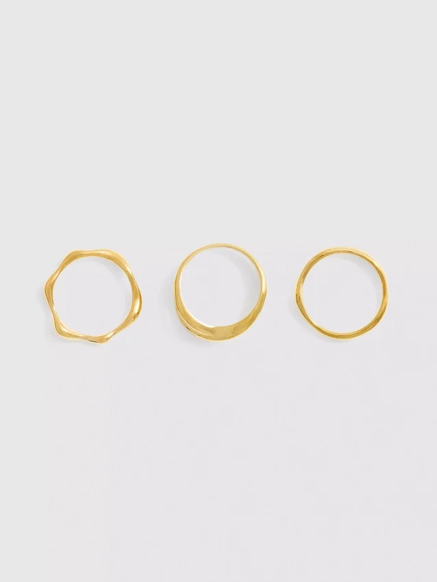 3pk waterproof mixed design rings