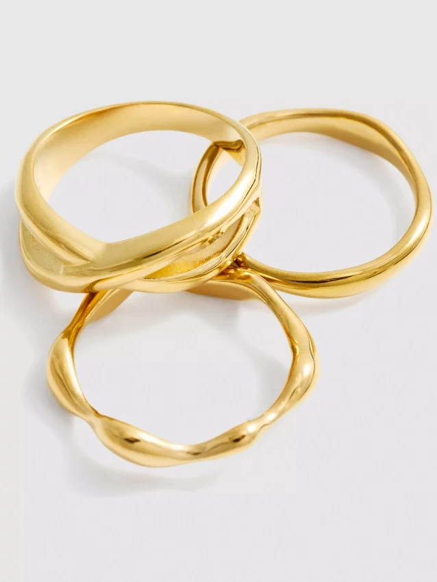 3pk waterproof mixed design rings