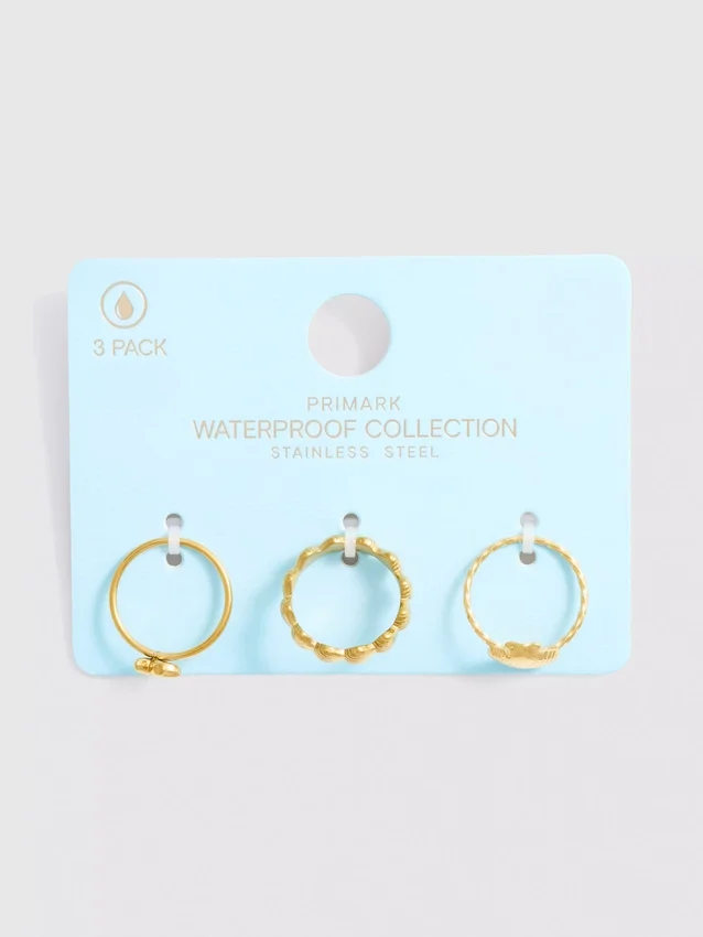 3pk waterproof shell rings