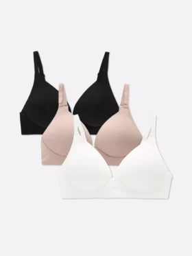 3pk wire free brushed bras