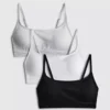 3pk wireless crop bralettes