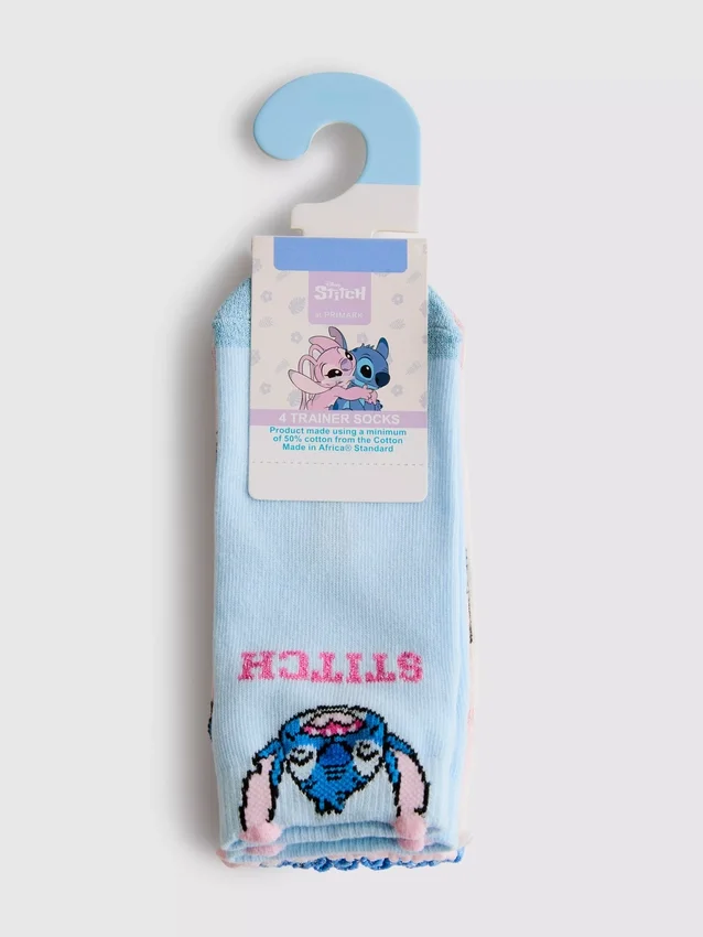 4-pack disney's stitch sneaker socks