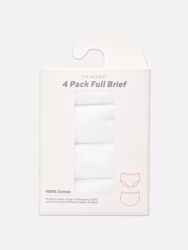 4pk full cotton briefs