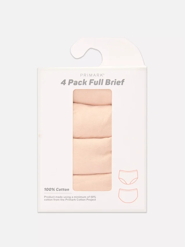 4pk full cotton briefs