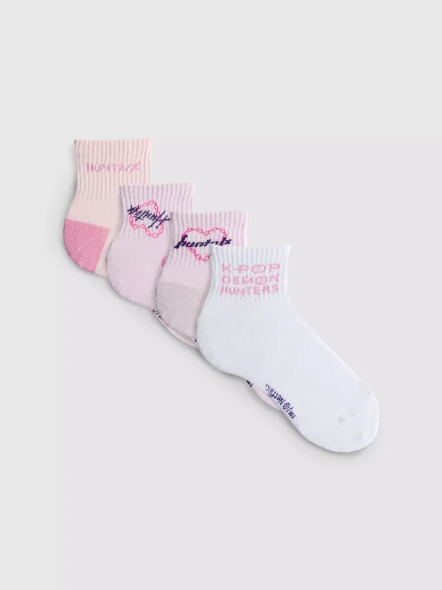 4pk kpop demon hunters quarter socks