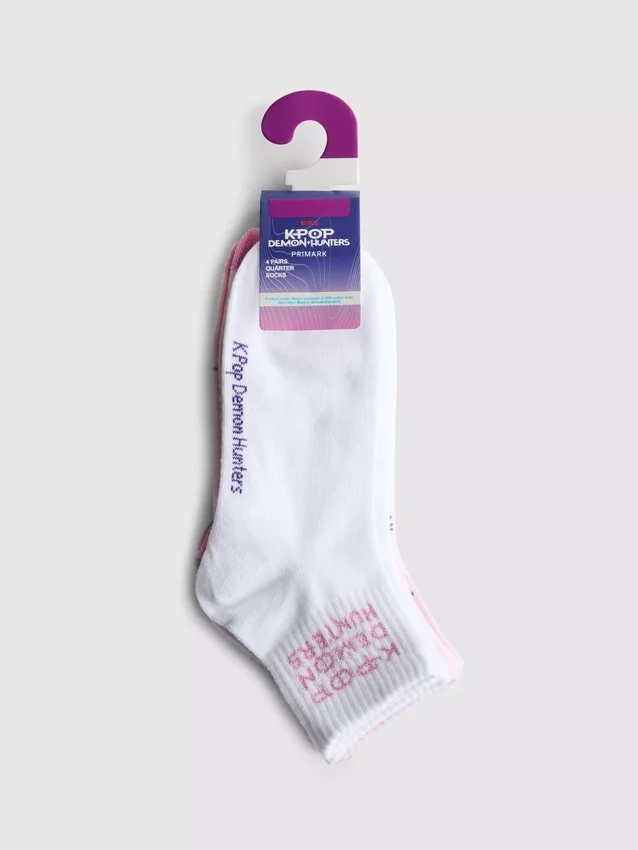 4pk kpop demon hunters quarter socks