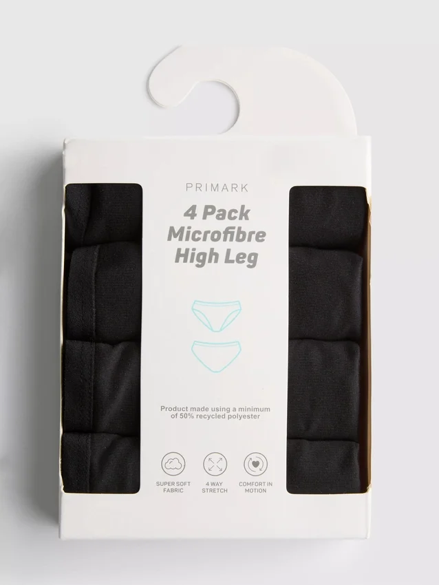4pk microfiber high leg briefs
