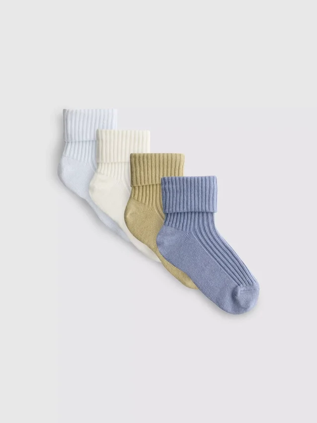 4pk ribbed baby socks