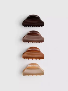 4pk tonal hair claw clips