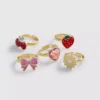 5-pack charm rings