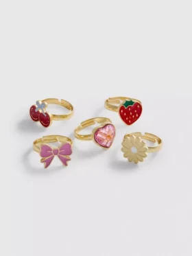 5-pack charm rings