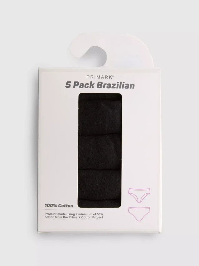 5-pack cotton brazilian briefs