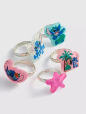 5-pack disney's stitch charm rings