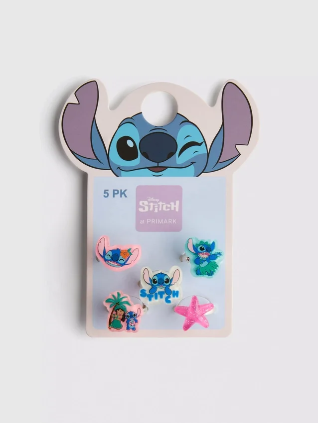 5-pack disney's stitch charm rings