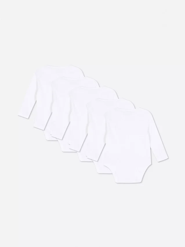 5-pack essential long sleeve bodysuits