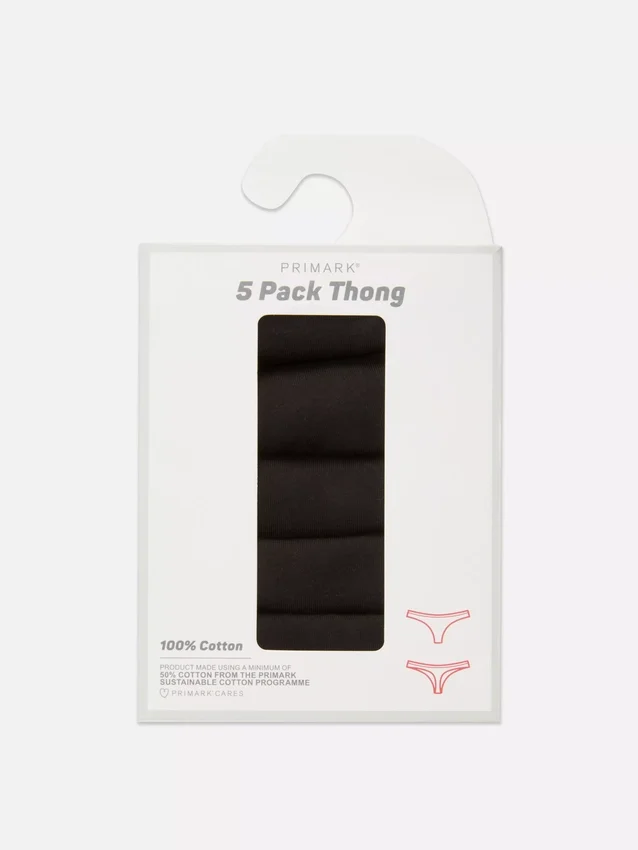 5-pack essential thongs