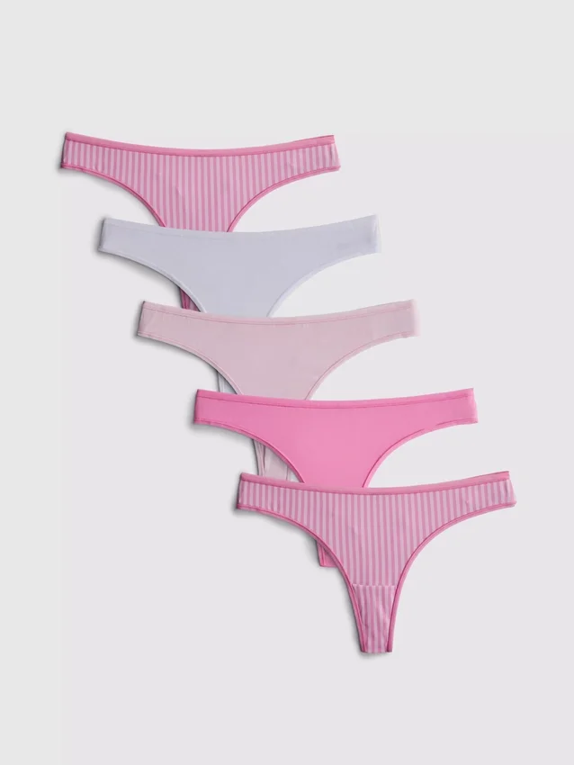 5-pack microfiber thongs