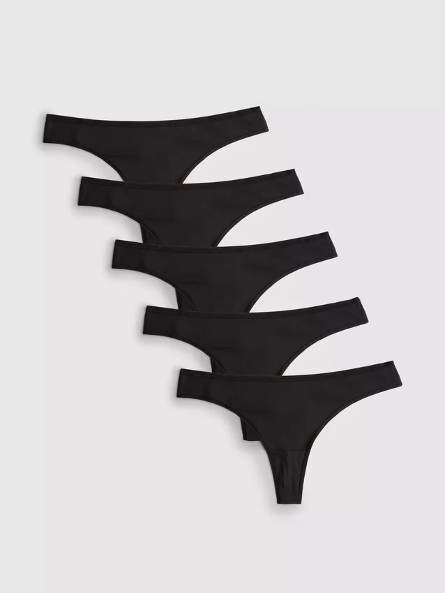 5-pack microfiber thongs