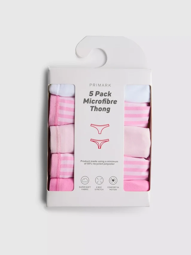 5-pack microfiber thongs