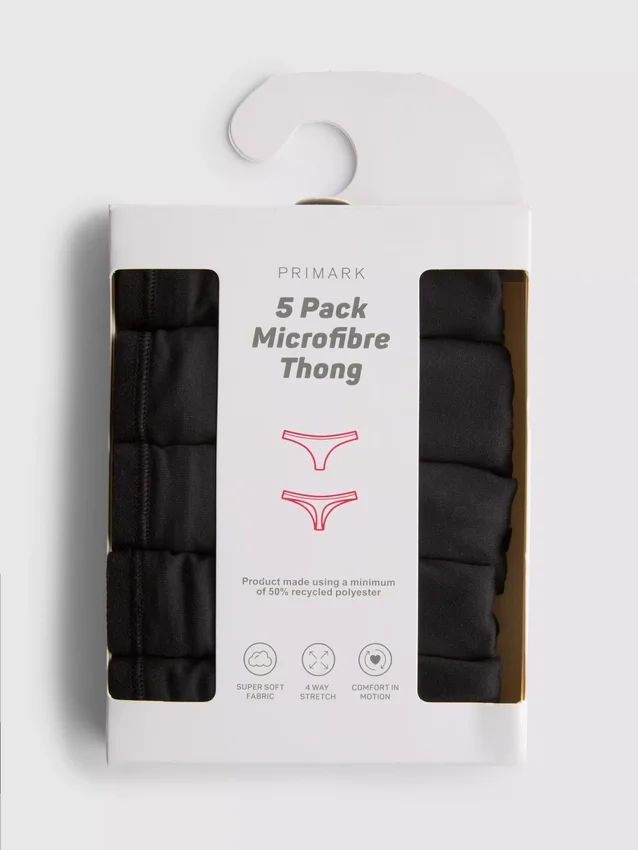 5-pack microfiber thongs
