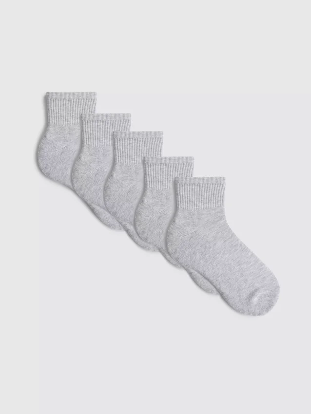 5-pack quarter crew socks