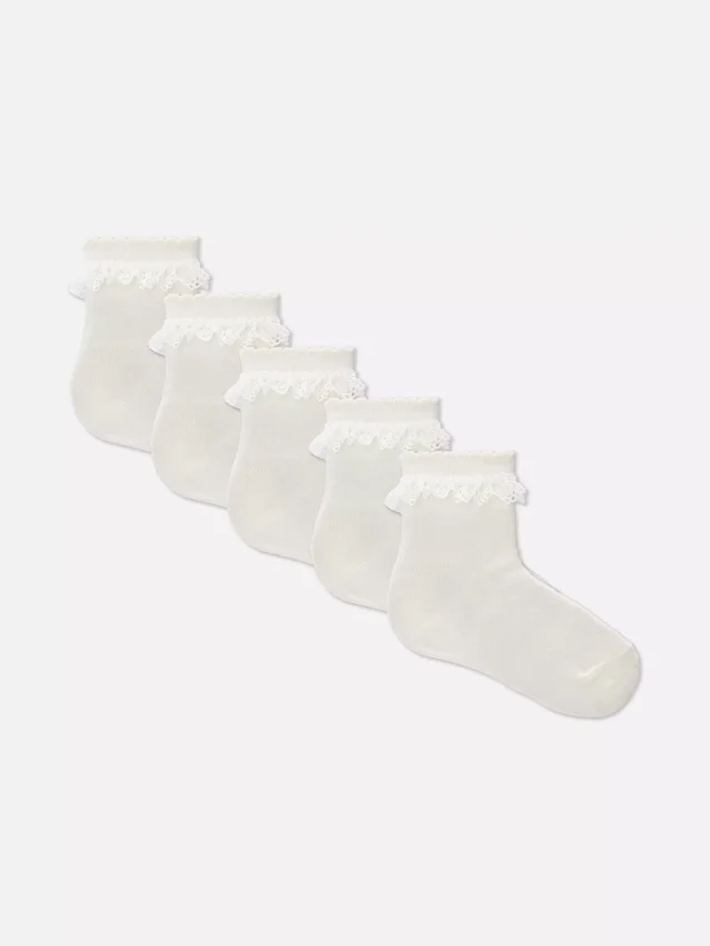 5-pack ruffle trim socks