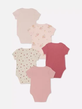 5-pack short sleeve bodysuits