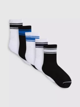 5-pack striped sports socks