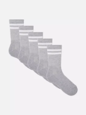 5-pack striped sports socks