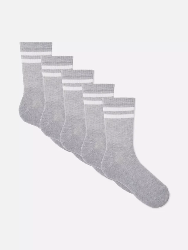 5-pack striped sports socks