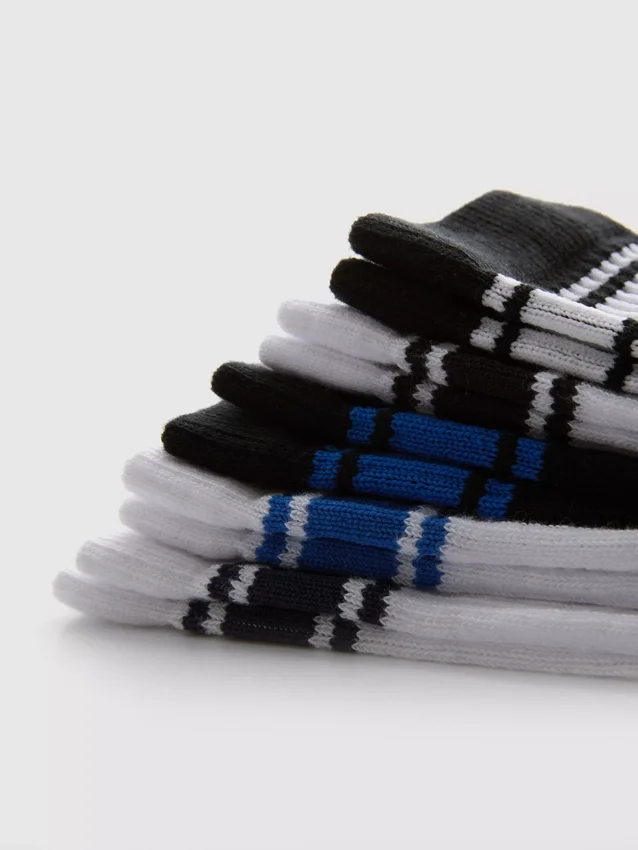 5-pack striped sports socks