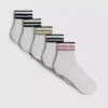 5pk colored stripe ankle socks