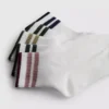 5pk colored stripe ankle socks
