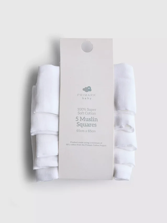 5pk cotton muslin cloths