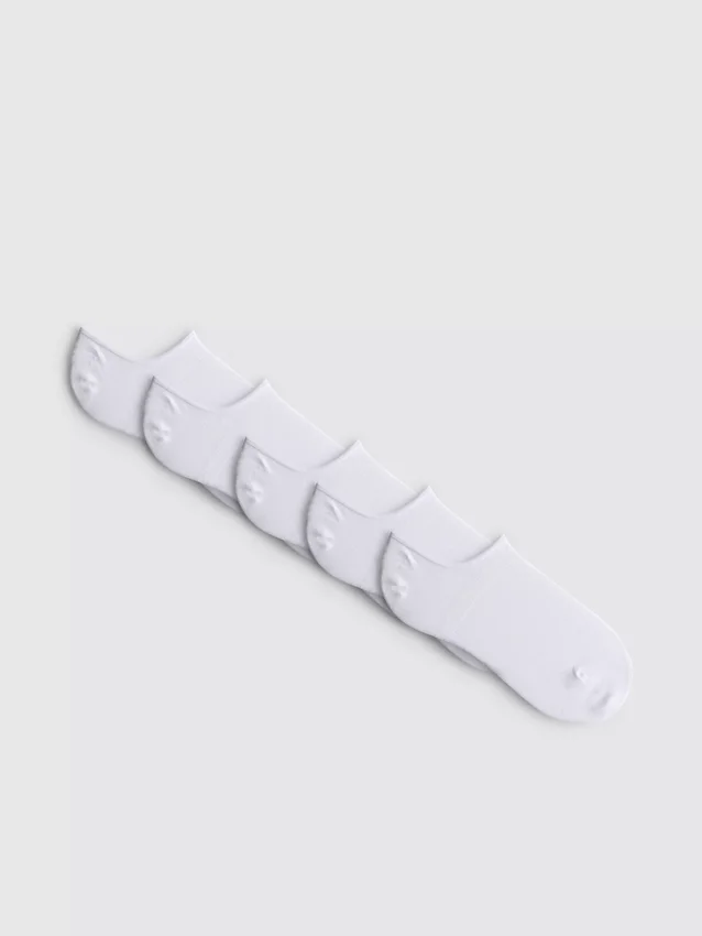 5pk cotton no-show ankle socks