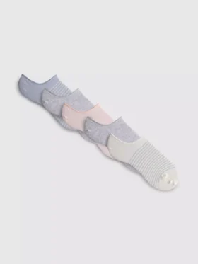 5pk cotton no-show ankle socks