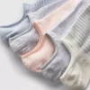 5pk cotton no-show ankle socks