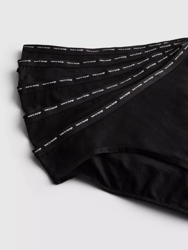5pk cotton-rich bikini