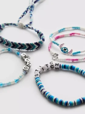 5pk disney stitch bracelet set