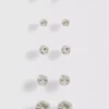 5pk gem stud earrings