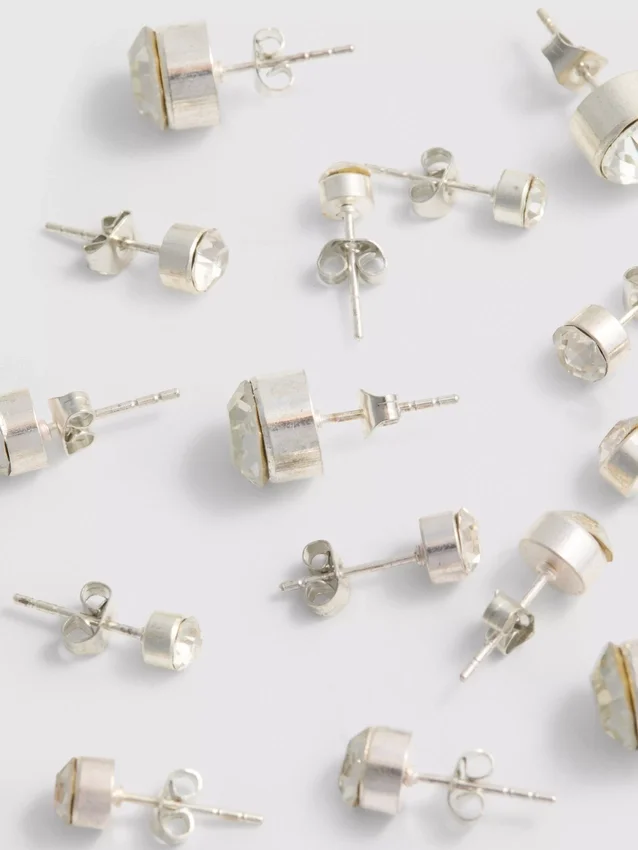 5pk gem stud earrings