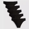 5pk love to lounge cotton rich brazilian briefs