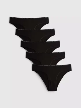 5pk love to lounge cotton rich brazilian briefs