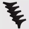 5pk love to lounge cotton rich thongs