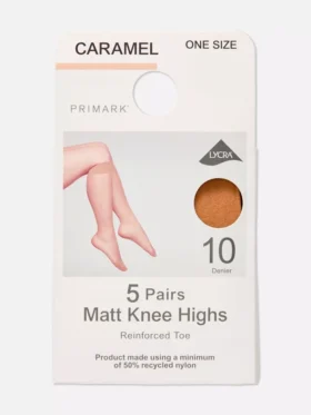 5pk matt knee high tights