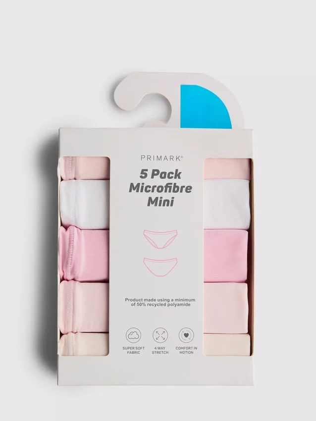 5pk microfibre mini briefs