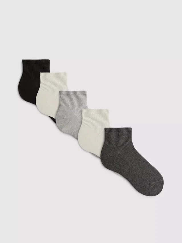 5pk quarter crew socks