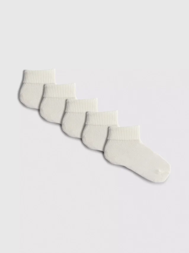 5pk rib cuff socks